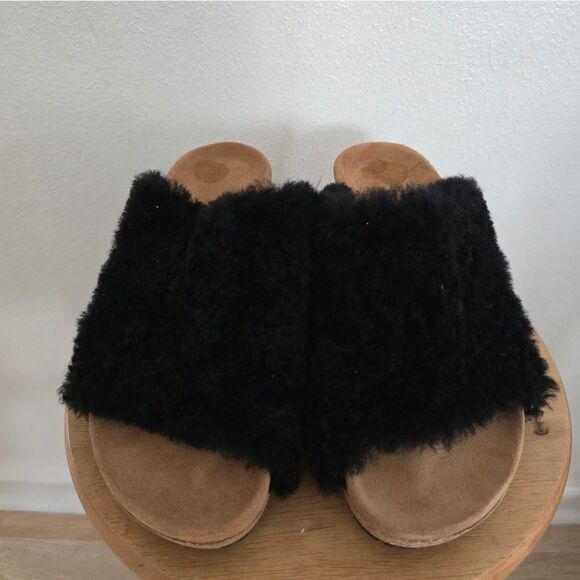 Papillio By Birkenstock Namica Teddy Sherpa Slip-on Sandals Size 11 - Picture 2 of 8